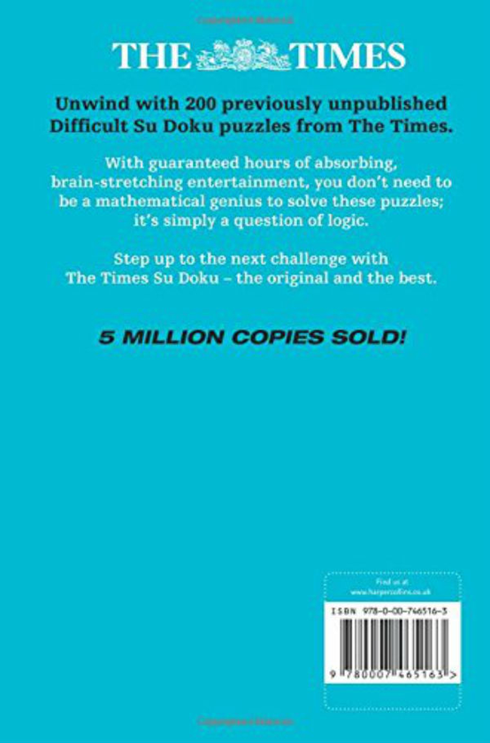 Бумажная книга «The Times Difficult Su Doku Book 6» - фото №1