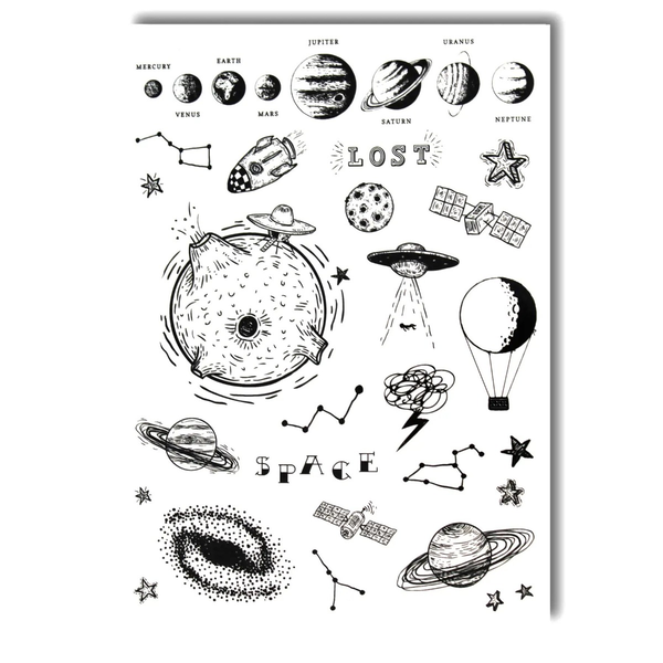 «Тимчасове тату Tattooshka Космічний Бум (LC-124)», бренда Tattooshka - фото №1