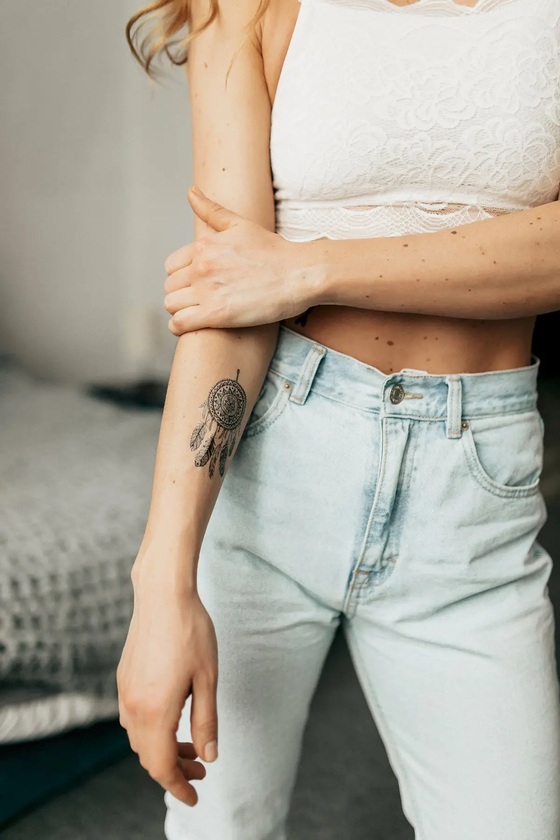 «Тимчасове тату Tattooshka Ловець снів з пір'ям (X-251)», бренда Tattooshka - фото №1