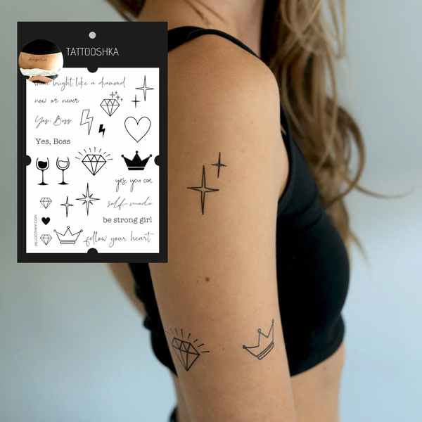 «Тимчасове тату Tattooshka GIRL POWER (LB-101)», бренда Tattooshka - фото №1