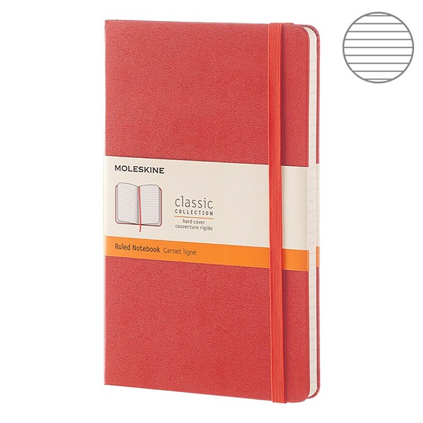  «Блокнот Moleskine Classic средний линия красный (QP060F2)», бренда Moleskine - фото №1