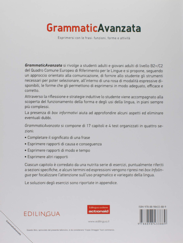 Паперова книга «Grammatica Avanzata. Libro B2+/C2 », авторів Маттео Ла Грасса, Донателла Тронкареллі - фото №1