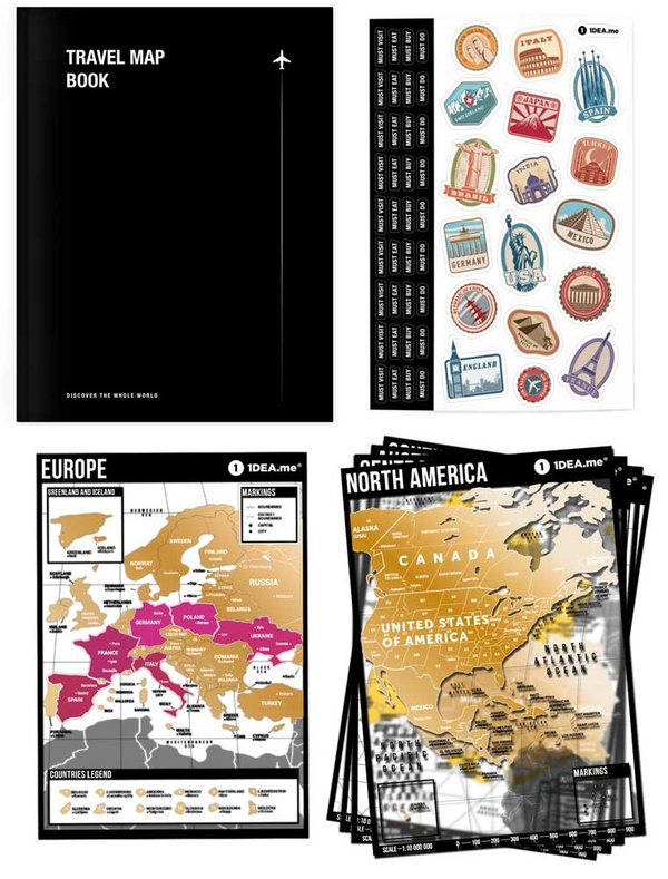  «Планер путешествий 1DEA.me Travel Map Book (TMB)», бренда 1DEA.me - фото №1