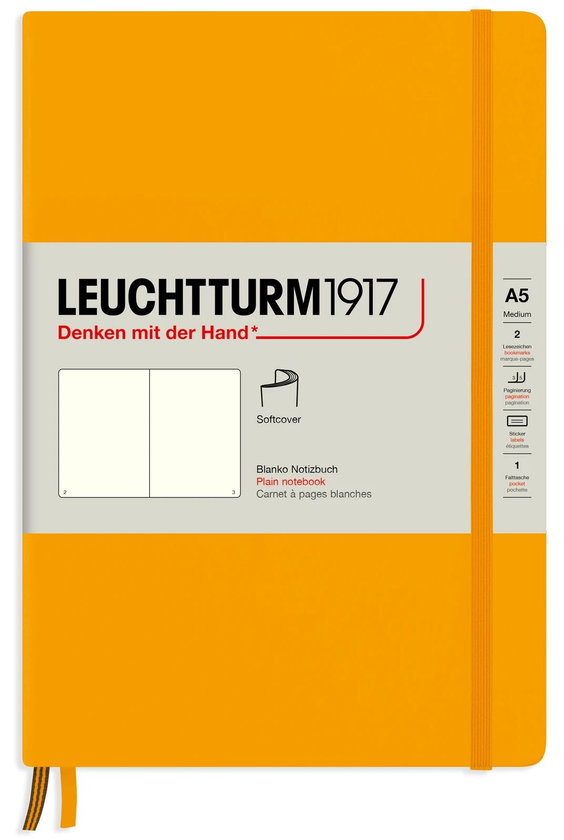  «Блокнот Leuchtturm1917 Rising Colours Rising Sun Чистые листы (363402)», бренда Leuchtturm1917 - фото №1