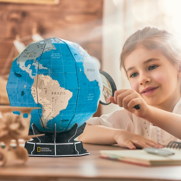  «Тривимірна головоломка-конструктор CubicFun National Geographic Глобус 31 ел. (DS1082h)», бренда CubicFun - фото №1