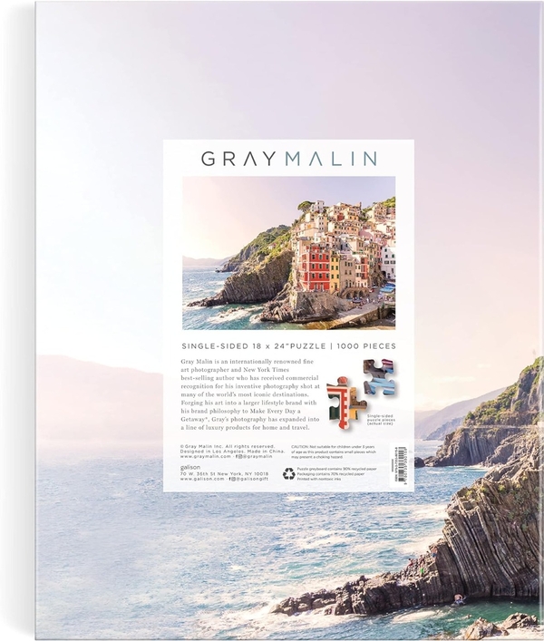  «Пазл Galison Gray Malin Cinque Terre by Gray Malin 1000 ел.», бренду Galison - фото №1