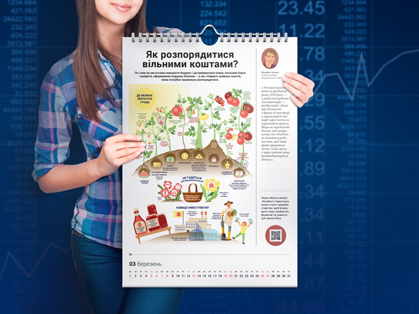 Бумажная книга «Розумний настінний календар на 2022 рік «Особисті інвестиції»» - фото №1