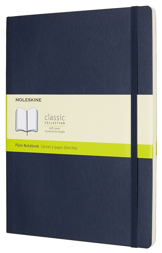  «Блокнот Moleskine Classic большой нелинованный сапфир (QP623B20)», бренда Moleskine - фото №1