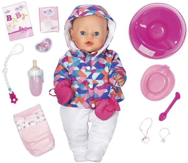  «Пупс Zapf Baby Born Зимняя Красавица 43 см с аксессуарами (823200)», бренда Zapf Creation - фото №1