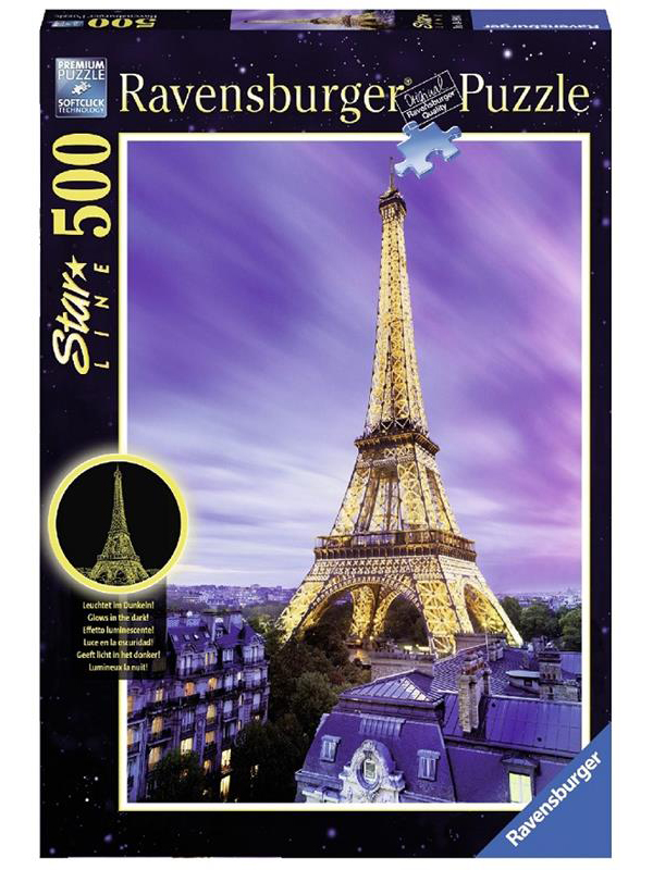  «Пазл светящийся Ravensburger Прекрасная Эйфелевая башня 500 элементов (RSV-148981)», бренда Ravensburger - фото №1