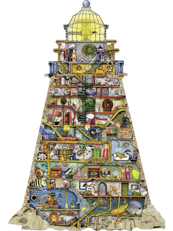  «Силуэт-пазл Ravensburger Смешной маяк 995 элементов (RSV-160983)», бренда Ravensburger - фото №1