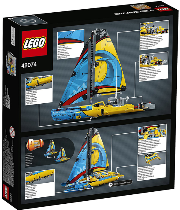  «Конструктор LEGO Technic Яхта для перегонів 330 деталей (42074)», бренду LEGO - фото №1