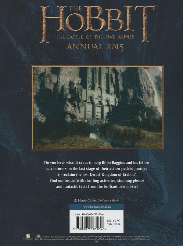Бумажная книга «The Hobbit: The Battle of the Five Armies: Annual 2015», автор Пэдди Кемпшелл - фото №1