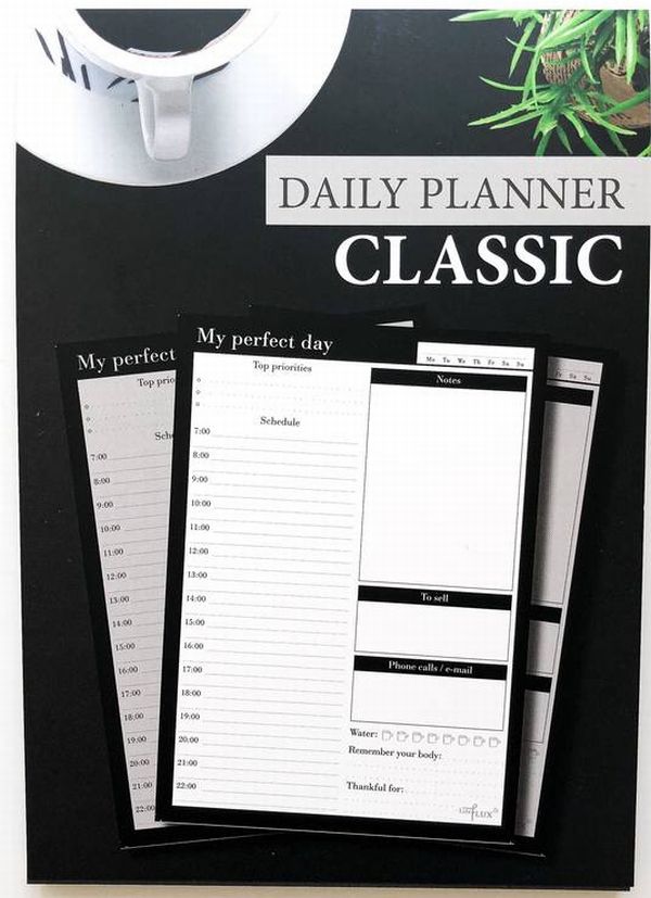 «Ежедневник с отрывными листами LifeFLUX Daily My perfect day Классик (LFDAEPBW015)», бренда LifeFLUX - фото №1