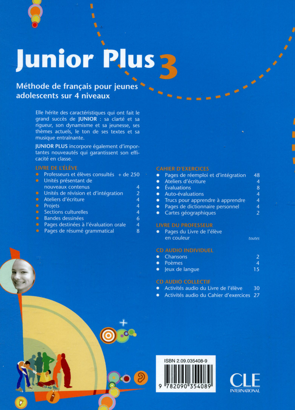 Бумажная книга «Junior Plus 3 - Livre de l'élève», авторов Мишель Буцбах, Инмакулада Сарасибар, Кармен Мартин, Долорес Пастор - фото №1