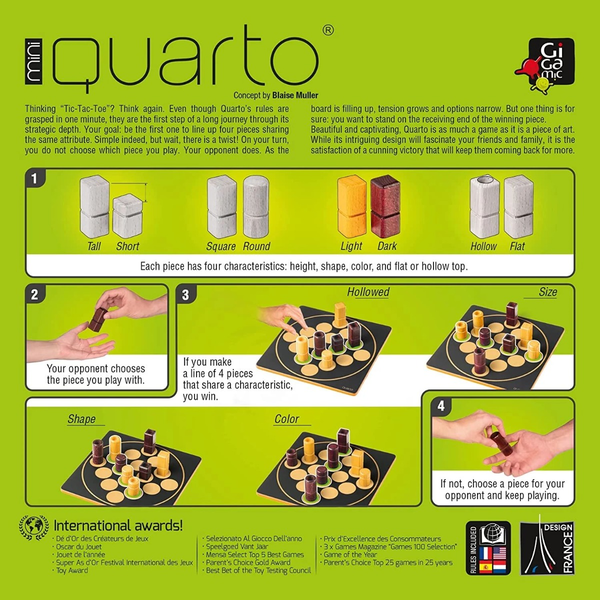  «Настільна гра Gigamic Кварто Міні (Quarto Mini)», бренда Gigamic - фото №1