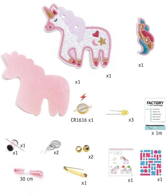  «Набір для творчості Djeco Брошка Sweet Unicorn (DJ09321)», бренда Djeco - фото №1