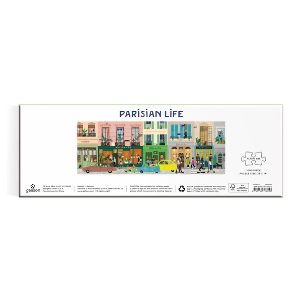  «Пазл Galison Parisian Life 1000 Piece Panoramic Puzzle», бренда Galison - фото №1