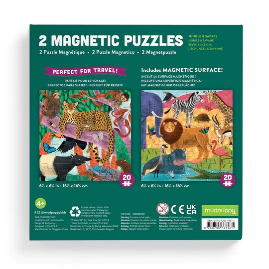  «Пазл Mudpuppy Safari & Jungle Magnetic Puzzle», бренда Mudpuppy - фото №1
