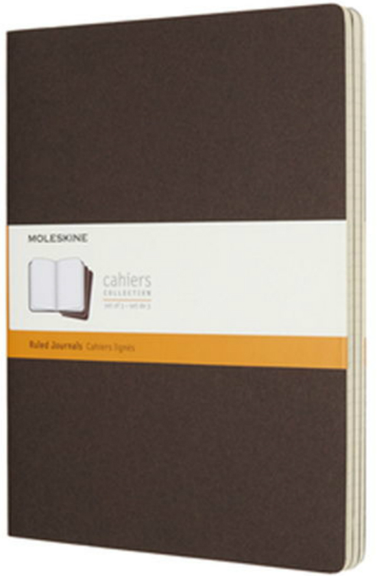  «Блокнот большой Moleskine Cahier коричневый 3 шт (CH021P2)», бренда Moleskine - фото №1