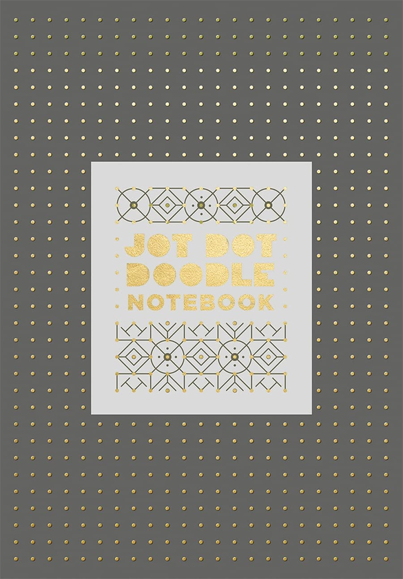 Паперова книга «Jot Dot Doodle Notebook (Gray and Gold)» - фото №1