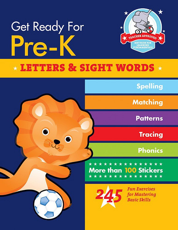 [object Object] «Get Ready For Pre-K: Letters & Sight Words : 245 Fun Exercises for Mastering Basic Skills», автор Хизер Стелла - фото №1