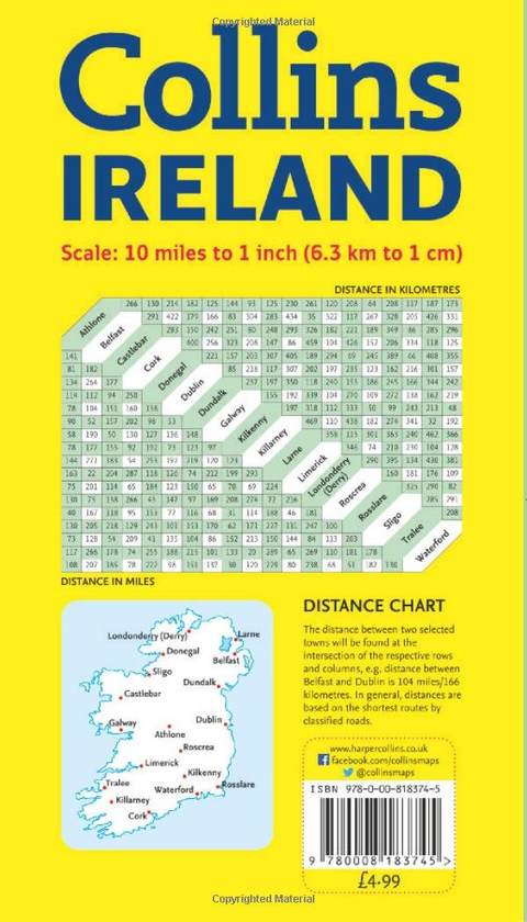 Бумажная книга «Collins Handy Map Ireland» - фото №1