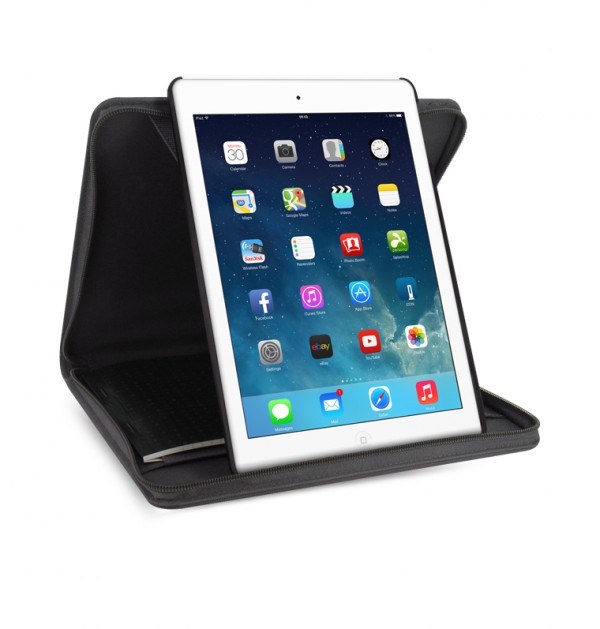  «Чехол-блокнот на молнии Filofax Microfiber iPad Air Case серый (829840)», бренда Filofax - фото №1