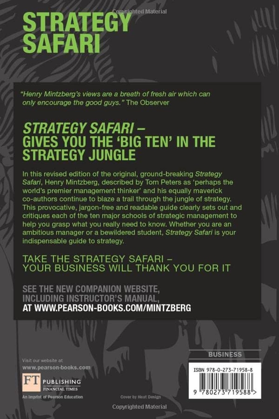 Паперова книга «Strategy Safari: The complete guide through the wilds of strategic management», авторів Брюс Альстранд, Джозеф Б. Лампел, Генрі Мінцберг - фото №1