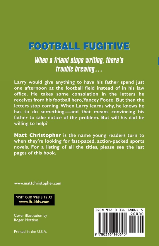Бумажная книга «Football Fugitive», автор Мэтт Кристофер - фото №1