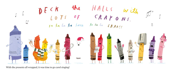 Паперова книга «The Crayons’ Christmas», автор Дрю Дейволт - фото №1