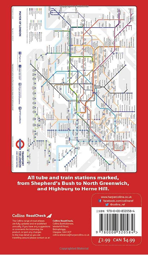 Бумажная книга «Collins London Handy Street Map» - фото №1