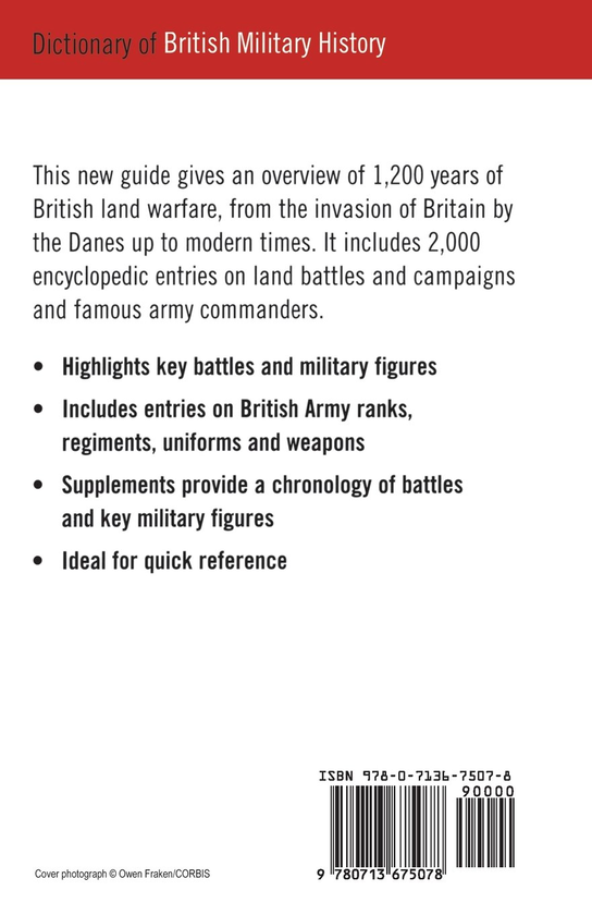 Паперова книга «Dictionary of British Military History», автор Джордж Ашер - фото №1
