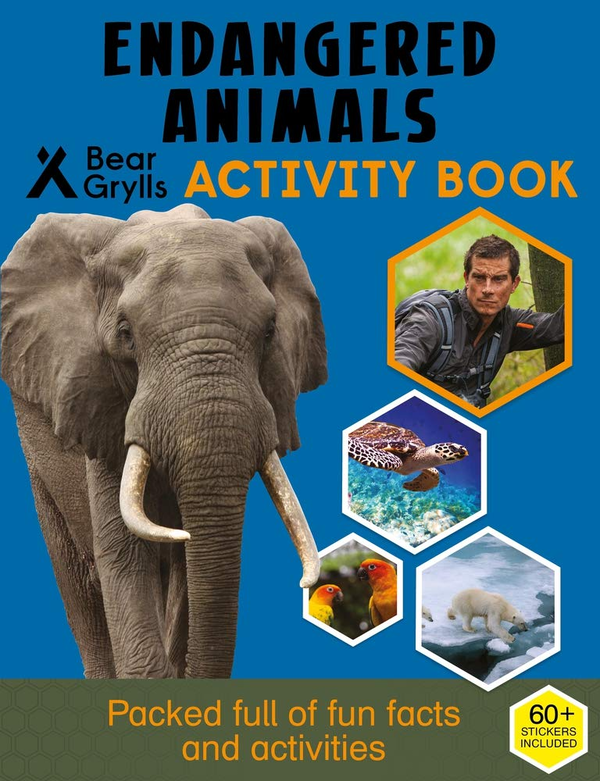 Бумажная книга «Bear Grylls Sticker Activity: Endangered Animals», автор Беар Гриллс - фото №1
