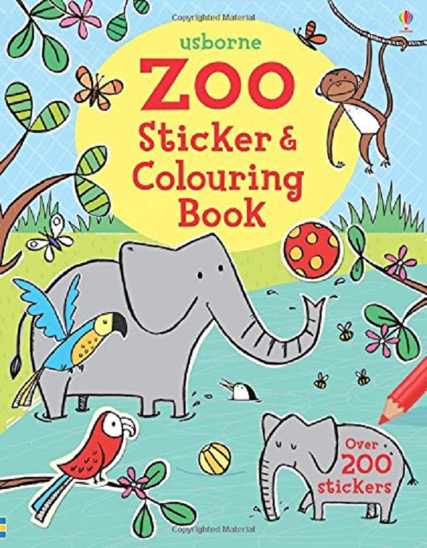 [object Object] «Zoo Sticker and Colouring Book », автор Джессика Гринвелл - фото №1