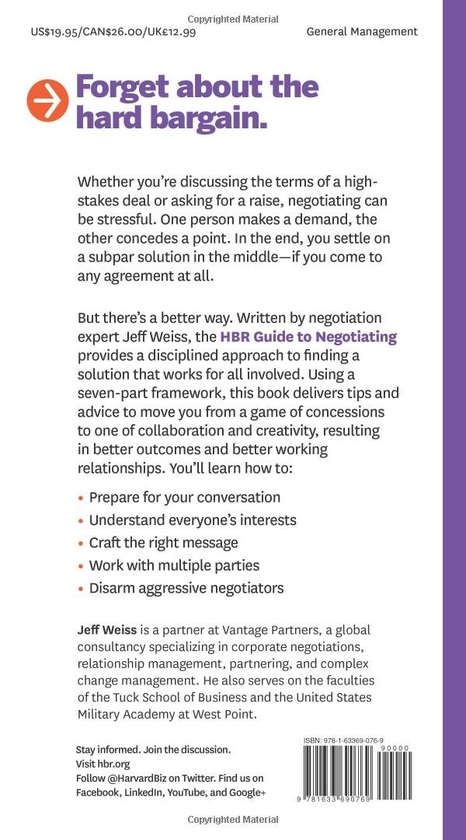 Бумажная книга «HBR Guide to Negotiating» - фото №1