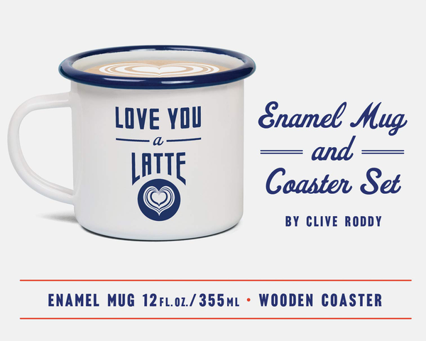  «Love You a Latte Enamel Mug and Coaster Set», бренду Chronicle Books - фото №1