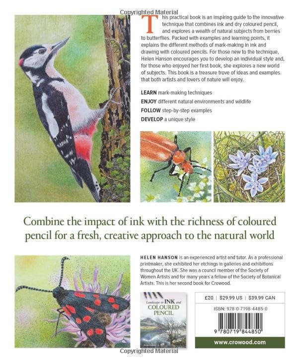 Бумажная книга «Nature in Ink and Coloured Pencil», автор Хелен Хэнсон - фото №1