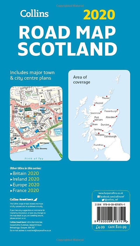 Паперова книга «2020 Collins Map of Scotland» - фото №1