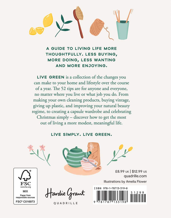 Бумажная книга «Live Green: 52 Steps for a More Sustainable Life», автор Джен Чиллингсворт - фото №1