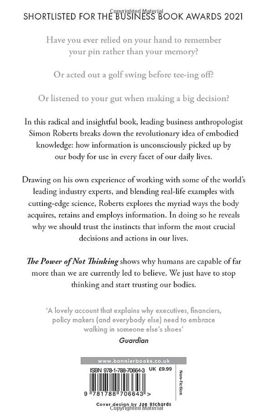 Паперова книга «The Power of Not Thinking», автор Саймон Робертс - фото №1