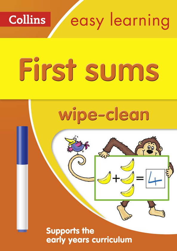[object Object] «First Sums Age 3-5 Wipe Clean Activity Book: Ideal for Home Learning» - фото №1