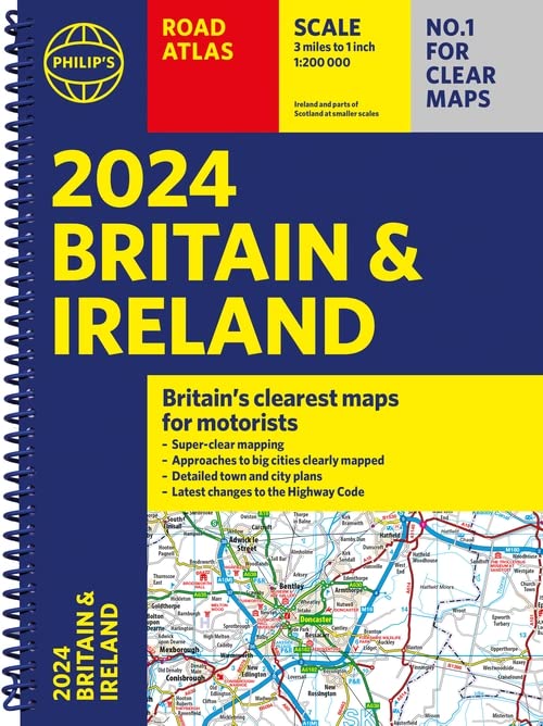 Бумажная книга «2024 Philip's Road Atlas Britain and Ireland» - фото №1