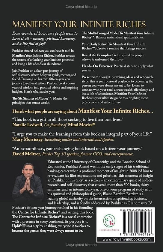 Паперова книга «Manifest Your Infinite Riches: Master the Art of Living an Abundant», автор Пушкар Ананд - фото №1