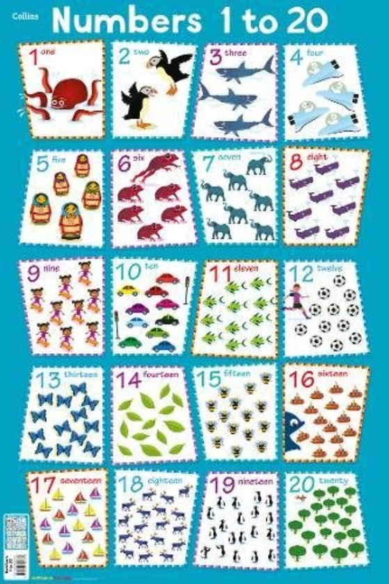 Бумажная книга «Numbers 1 - 20. Collins Children’s Poster» - фото №1