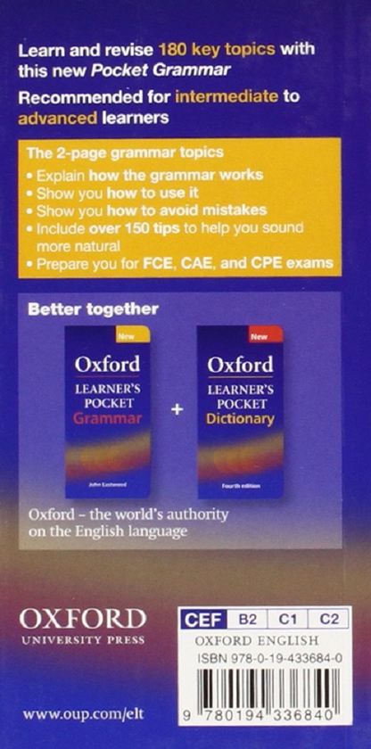 Паперова книга «Oxford Learner's Pocket Grammar», автор Джон Іствуд - фото №1