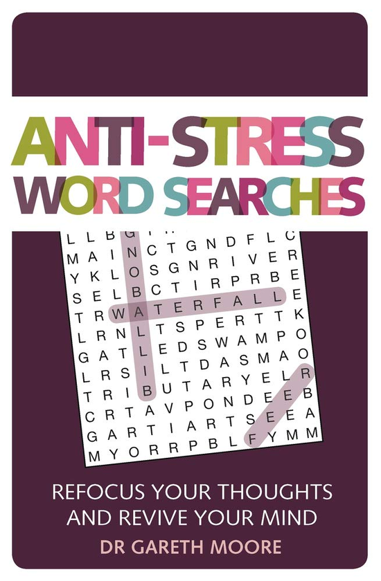 Паперова книга «Anti-Stress Word Searches», автор Гарет Мур - фото №1