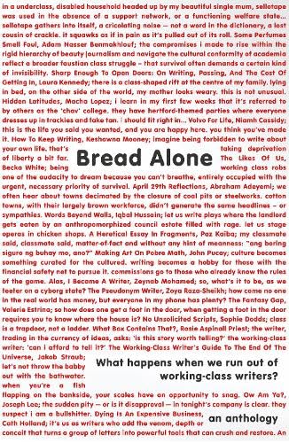 Бумажная книга «Bread Alone. What happens when we run out of working-class writers?» - фото №1