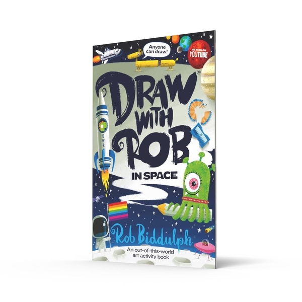 Бумажная книга «Draw With Rob. In Space», автор Роб Биддульф - фото №1
