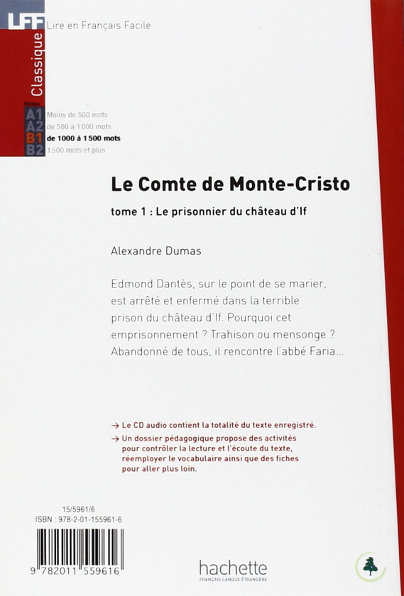Паперова книга «Le Comte de Monte Cristo Tome 1 (+ CD audio MP3)», автор Олександр Дюма - фото №1